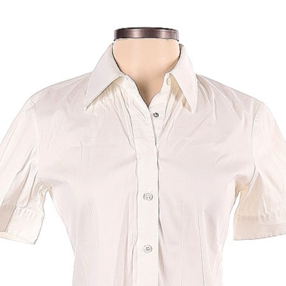 Theory Adele Precise White Button Down Size Small - image 3